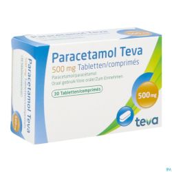 Paracetamol Teva 500mg Nf Tabl 30 X 500mg