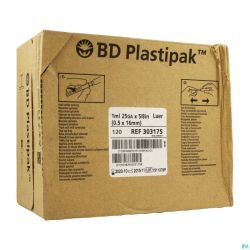 Bd Plastipak Ser.+aig. Tuberculine 1ml+25g 5/8 120