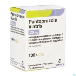 Pantoprazole Viatris 20mg Comp Gastro Resist 100