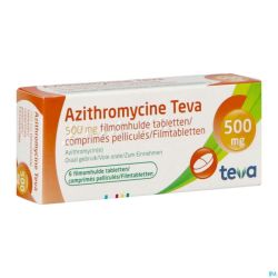 Azithromycine 500mg Teva Comp Pell 6x500 mg