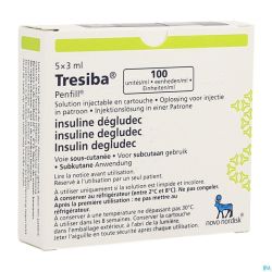 Tresiba 100u/ml Sol Inj En Cartouche 5 X 3ml