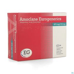 Amoclane Eurogenerics 875Mg/125Mg     Comp Pell 20