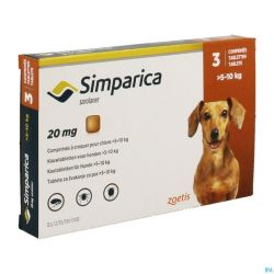 Simparica 20mg Chien 5-10kg Comp Croq 3