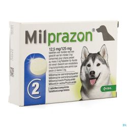 Milprazon 12,5mg/125mg Chien +5kg Comp 2