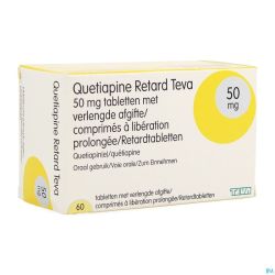 Quetiapine Retard Teva 50mg Liber.prol. Comp 60
