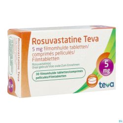 Rosuvastatine Teva 5mg Comp Pell 30