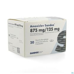Amoxiclav Sandoz 875mg/125mg Comp 20