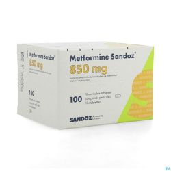 Metformine Sandoz 850mg Comp 100 X 850mg