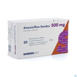 Amoxicilline Sandoz 500mg Tabl Disp 30
