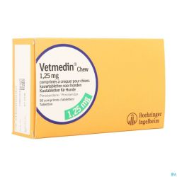 Vetmedin Chew 1,25mg Comp Croq Chien 50x1,25mg