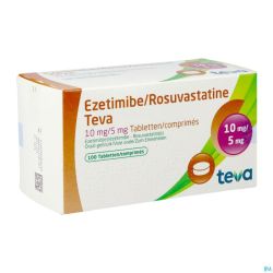 Ezetimibe Rosuvastatine Teva 10mg/ 5mg Comp 100