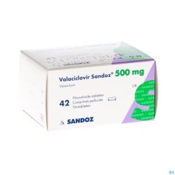 Valaciclovir Sandoz 500mg Comp Pell 42 X 500mg