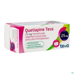 Quetiapine Teva 25mg Comp Pell 100