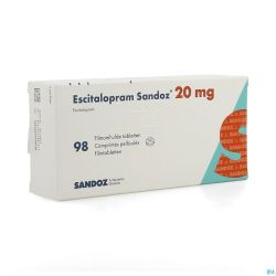 Escitalopram Sandoz 20mg Comp Pell 98 X 20mg