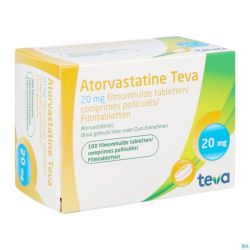 Atorvastatine Teva 20mg Comp Pell 100 Blister