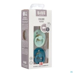 Bibs 1 Sucette Duo Mint/forest Lake 2