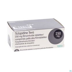 Ticlopidine Teva 250mg Tabl.90