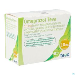 Omeprazol Teva 10mg Caps Gastro Res Pilulier 100