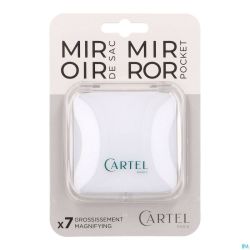 Vitry Miroir Sac Carre Blanc 8,5cm Grossis 7