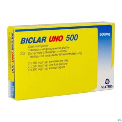 Biclar Uno Comp 20 X 500mg