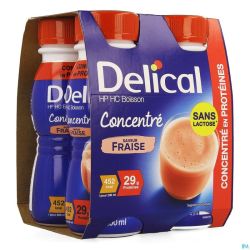 Delical Concentre Fraise 4x200ml
