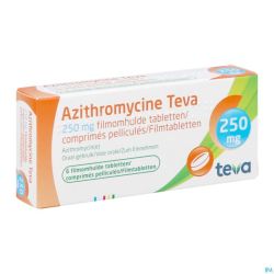 Azithromycine 250mg Teva Comp Pell 6x250 mg