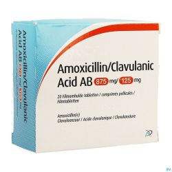 Amoxicillin Clavulanic Acid Ab 875mg/125mg Comp 20