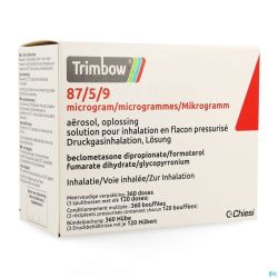 Trimbow 87/5 /9mcg Aerosol Sol Inhal. Fl 3 (360d)