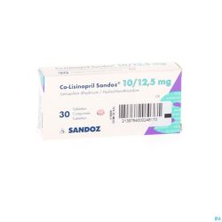 Co Lisinopril Sandoz Comp 30 X 10/12.5mg