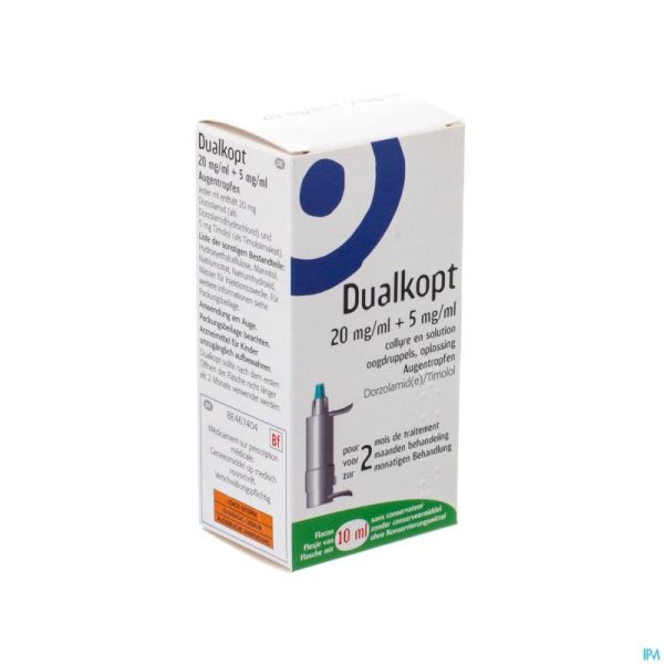 Dualkopt 20mg/ml + 5mg/ml Collyre En Sol 1x10ml