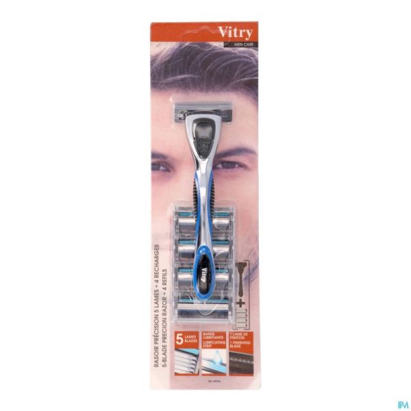 Vitry Rasoir Precision 5 Lames + 4 Recharges