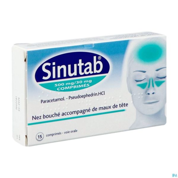 Sinutab 500/30mg Comp 15