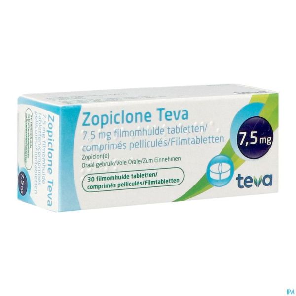 Zopiclone Teva 7,5mg Tabl 30 X 7,5mg