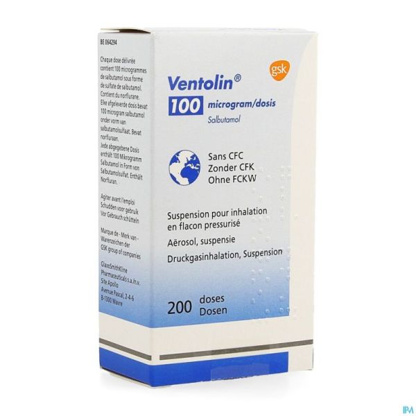 Ventolin Aero Inhal 200dos 100mcg/d