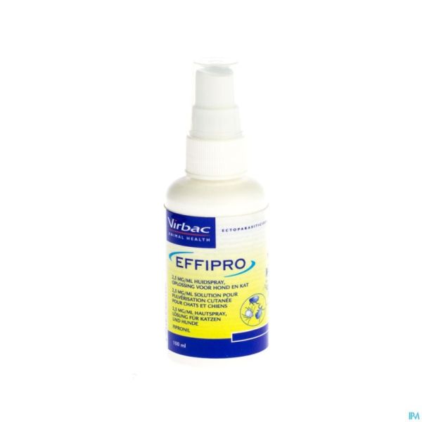 Effipro 2,5mg/ml Sol Pulv Cutanee Chien-chat 100ml