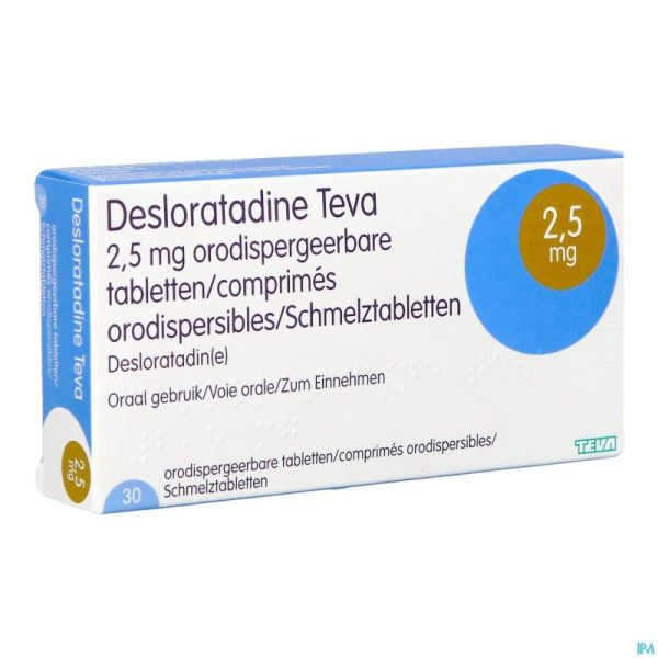 Desloratadine Teva 2,5mg Comp Orodisp 30 X 2,5mg