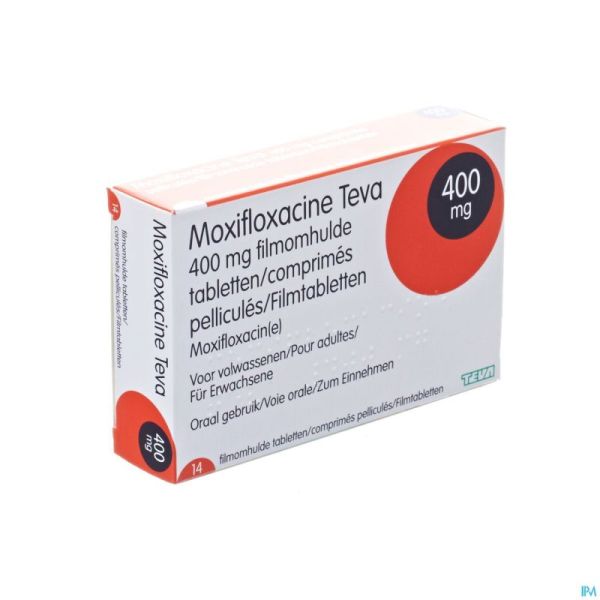 Moxifloxacine Teva 400mg Comp Pell 14