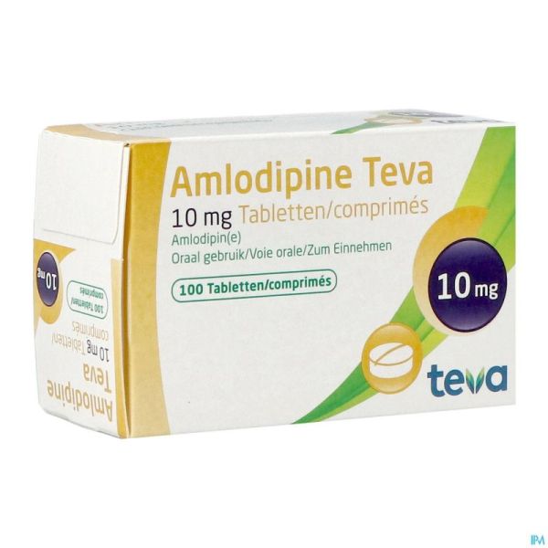 Amlodipine Teva 10mg Tabl Blister 100