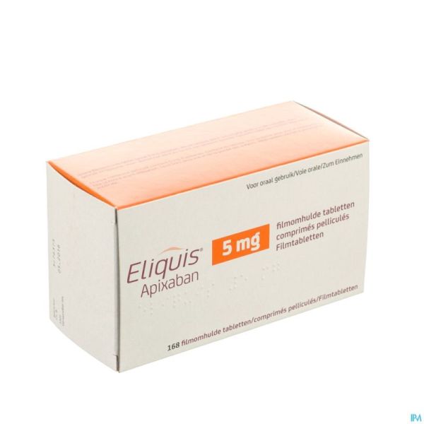 Eliquis 5,0mg Comp Pell 168 X 5mg