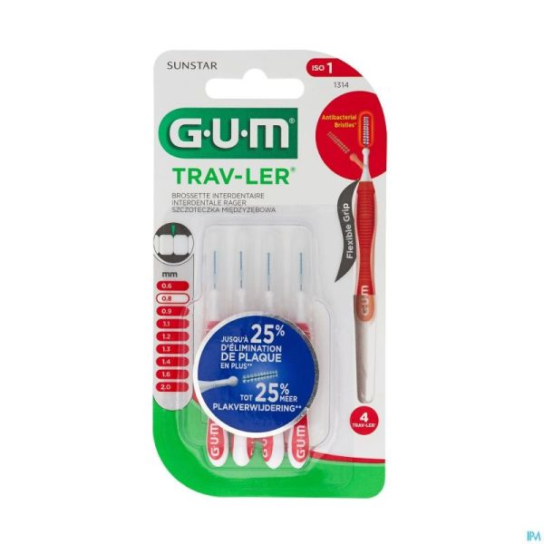 Gum Trav-ler Brosse Interdent. 0,8mm 4 1314m4
