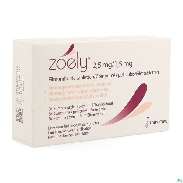 Zoely 2,5mg/1,5mg Comp Pell 84