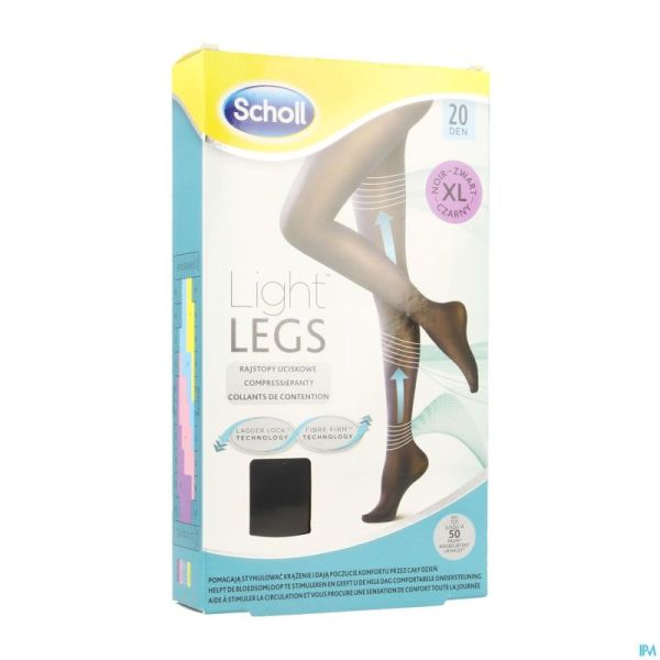 Scholl Light Legs 20d Extra Large Black