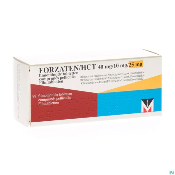 Forzaten/hct 40mg/10mg/25mg Comp Pell 98