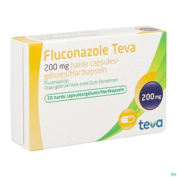 Fluconazole Teva Caps 20 X 200mg
