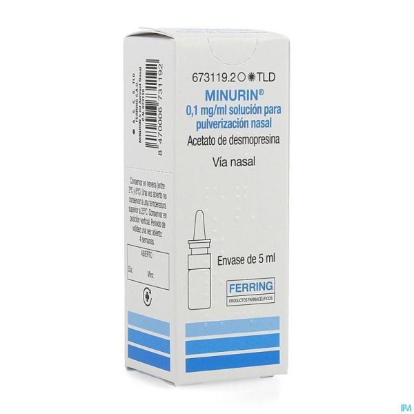 Minurin 0,1mg/ml Sol Pulv Nasal 5 Ml (es