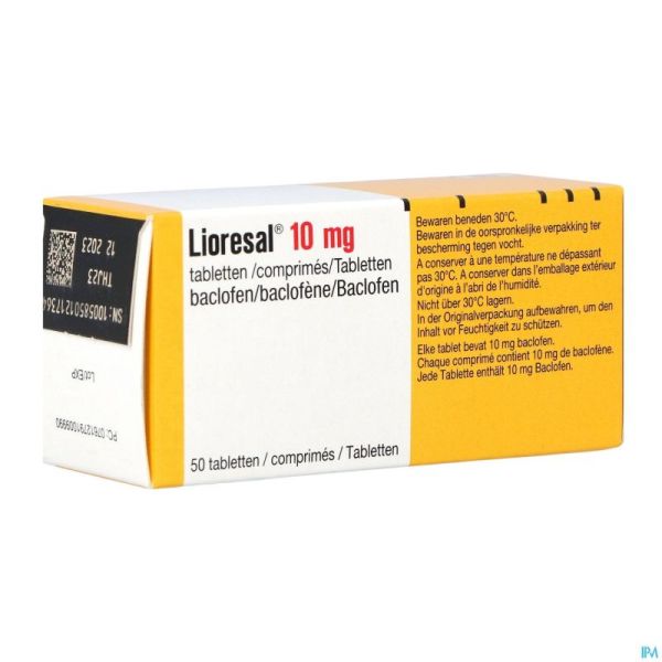 Lioresal Comp 50 X 10mg