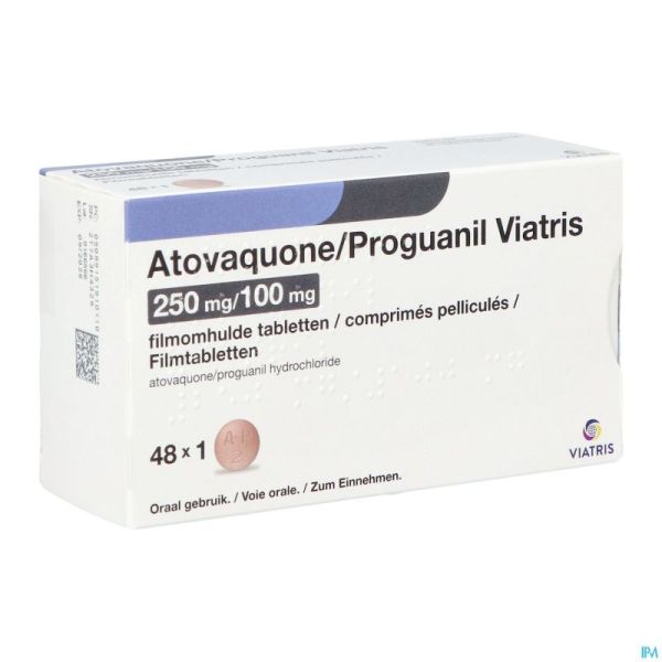 Atovaquone Proguanil Viatris 250/100mg Comp Pell48