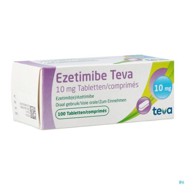 Ezetimibe Teva 10mg Comp 100