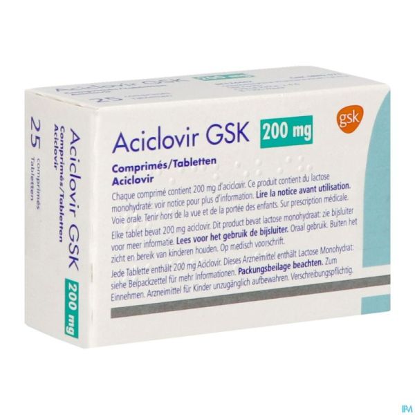 Aciclovir Gsk Comp 25x200mg