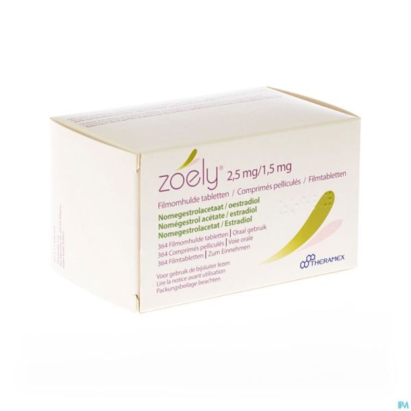 Zoely 2,5mg/1,5mg Comp Pell 364